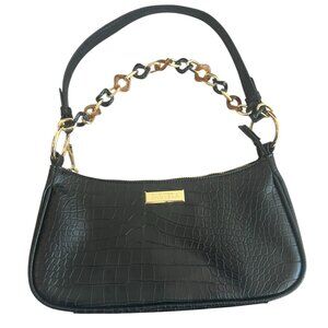 Women's CARVELA Hayward Leather Shoulder Bag Purse‎ Black